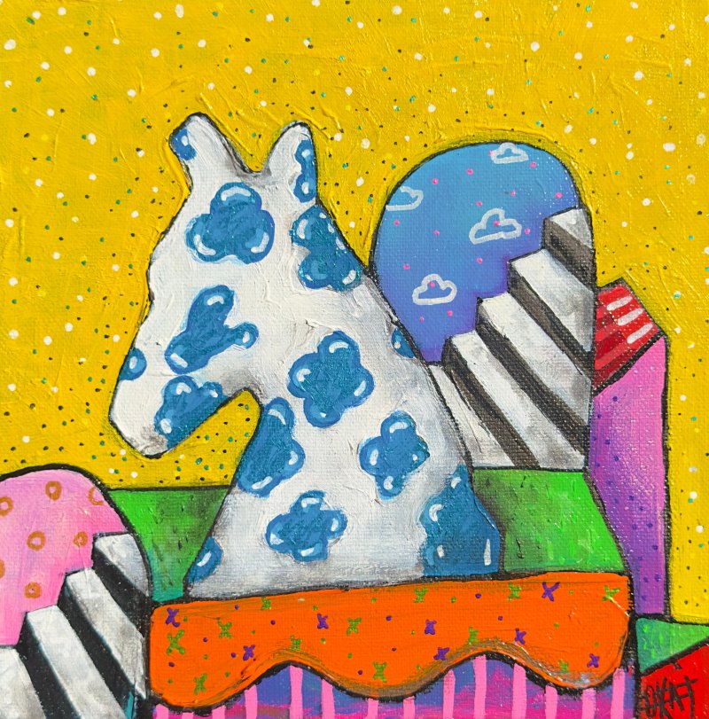 Familiar Faces Part 1 — mixed media on canvas, 2026
