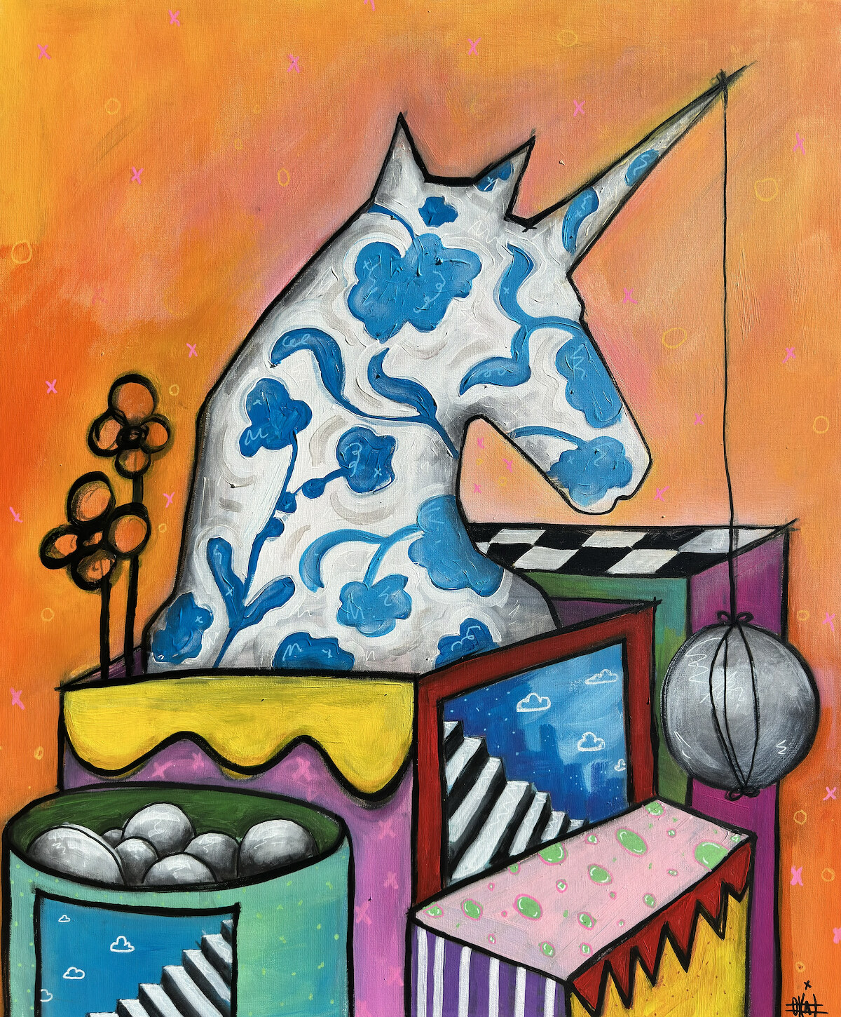Porcelain — mixed media on canvas, 2026