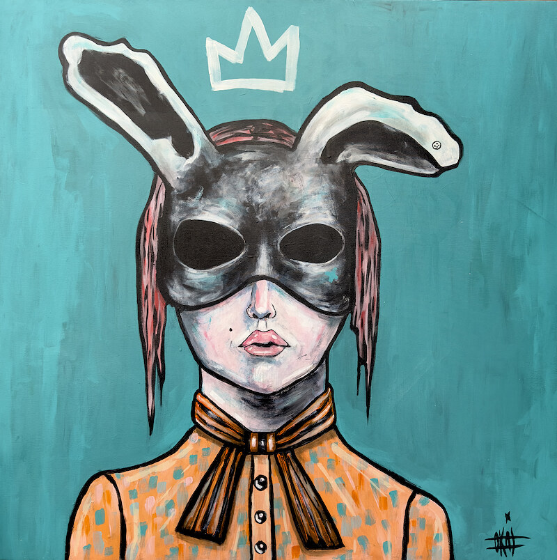 Vigilante — mixed media on canvas, 2026